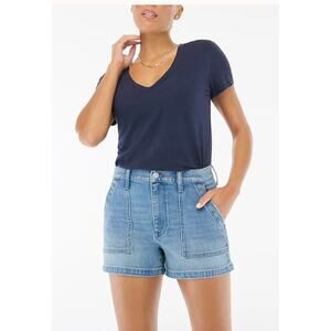 J.Crew Factory | NWOT Utility Denim Shorts Skyler Wash High Rise | Sz 26